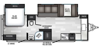 2020 Forest River PALOMINO 260FKBS floorplan