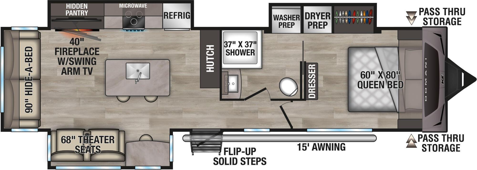 2026 KZ RV Domani 323RL floorplan