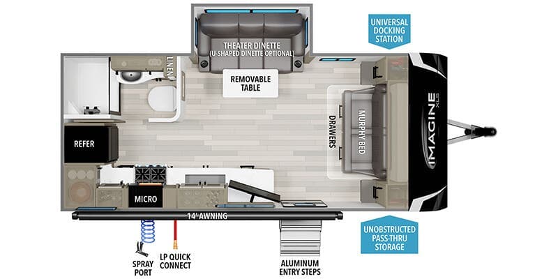 2025 Grand Design Imagine XLS 17MKE floorplan