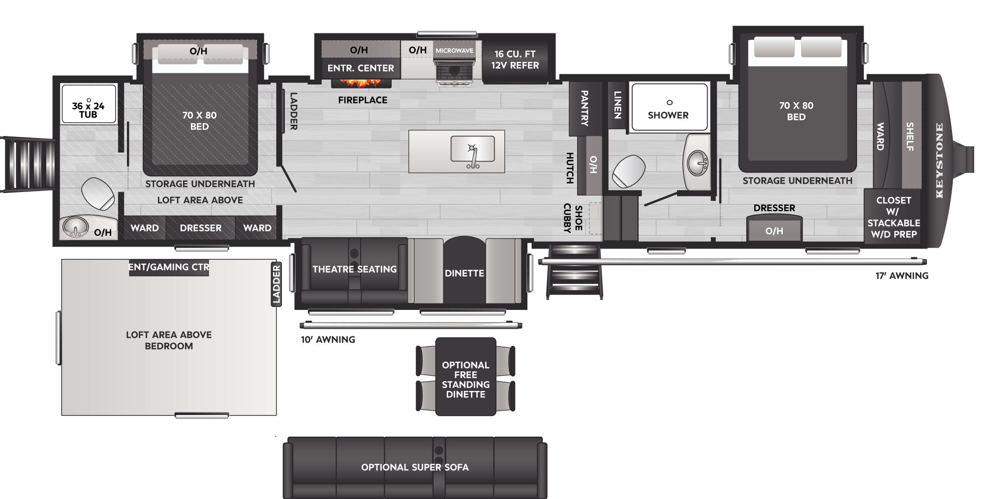 2026 Keystone Sprinter 3920DSL floorplan