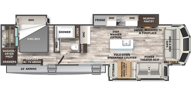 2024 Forest River Cedar Creek Cottage 40CCK floorplan