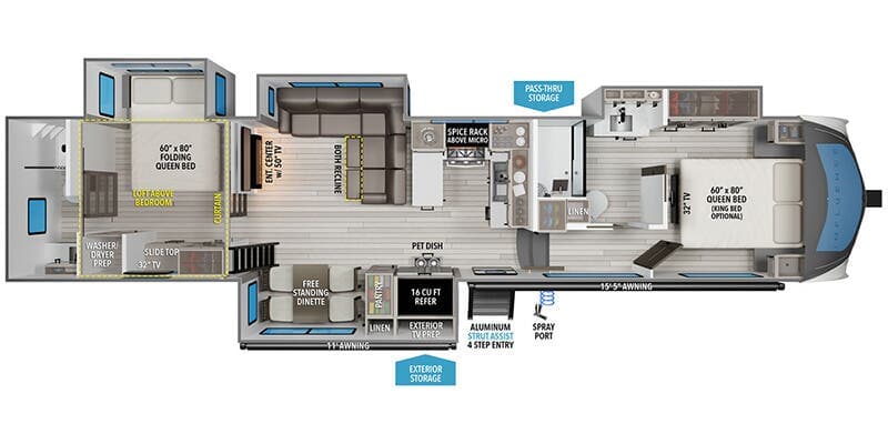 2026 Grand Design Influence 3804DS floorplan