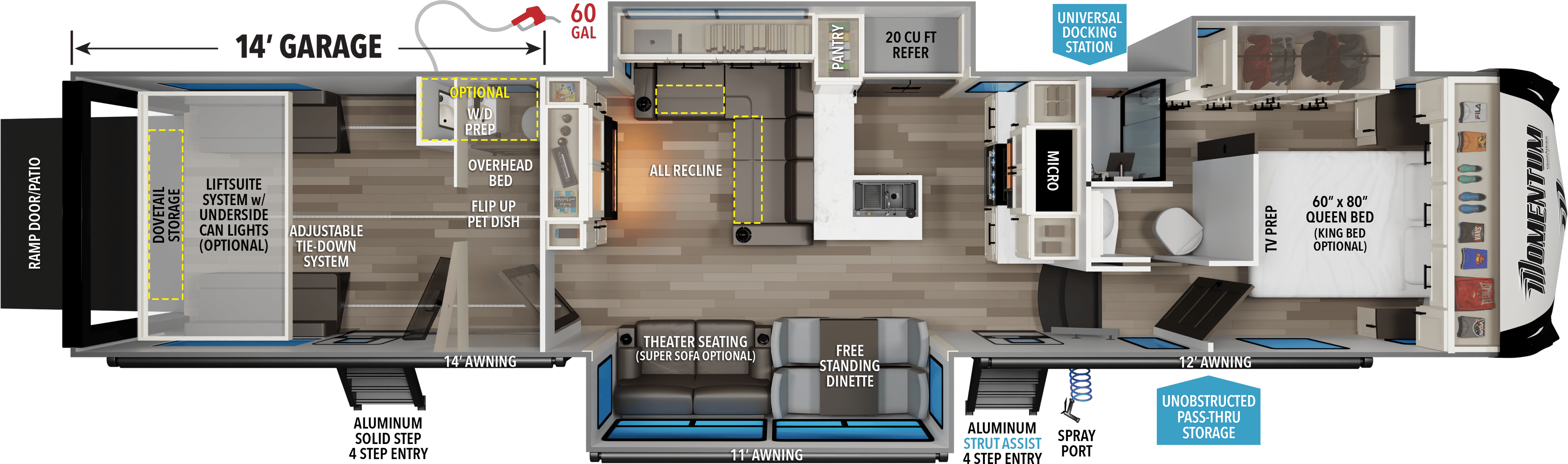 2026 Grand Design Momentum 395MS floorplan