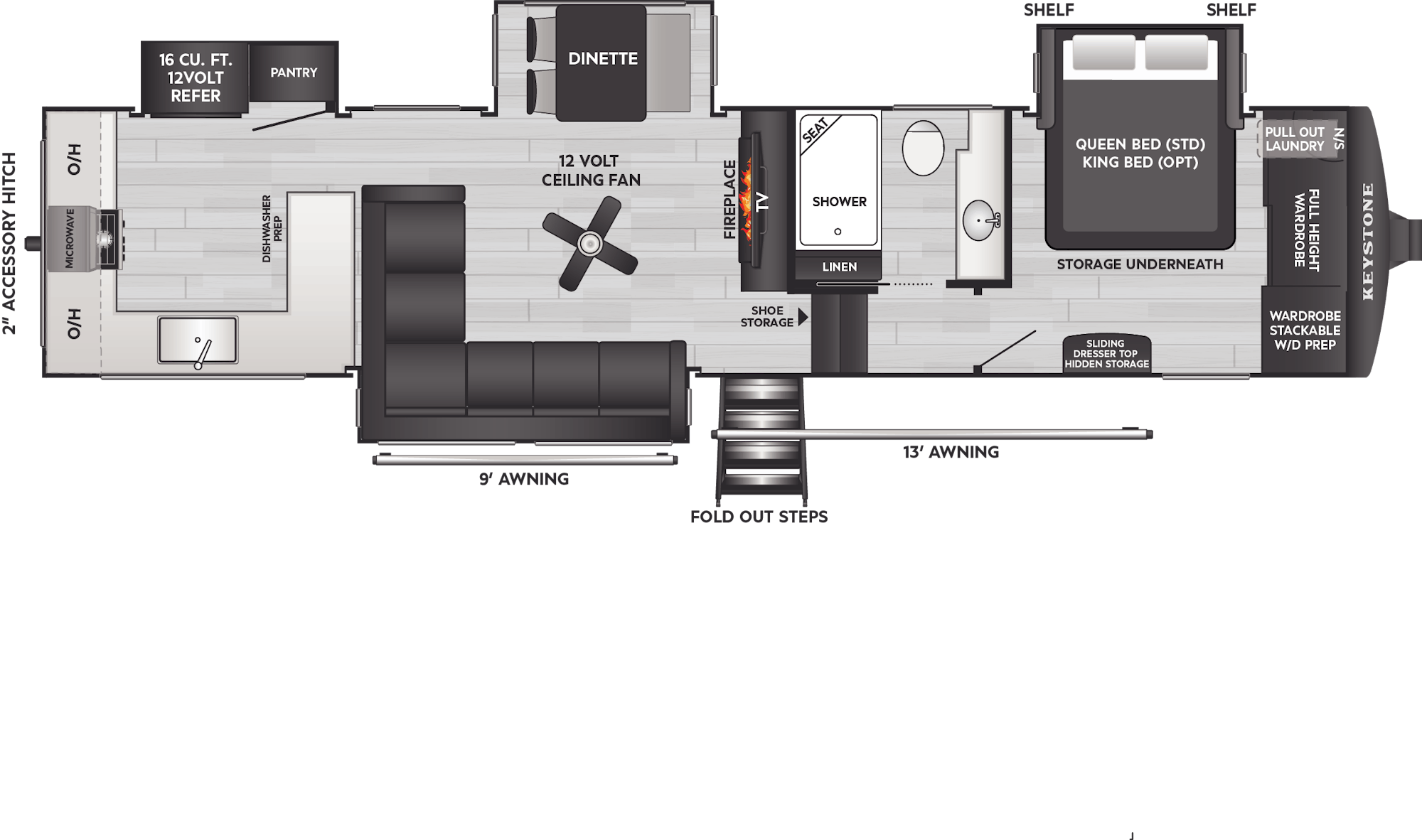 2026 Keystone Cougar 350LLK floorplan