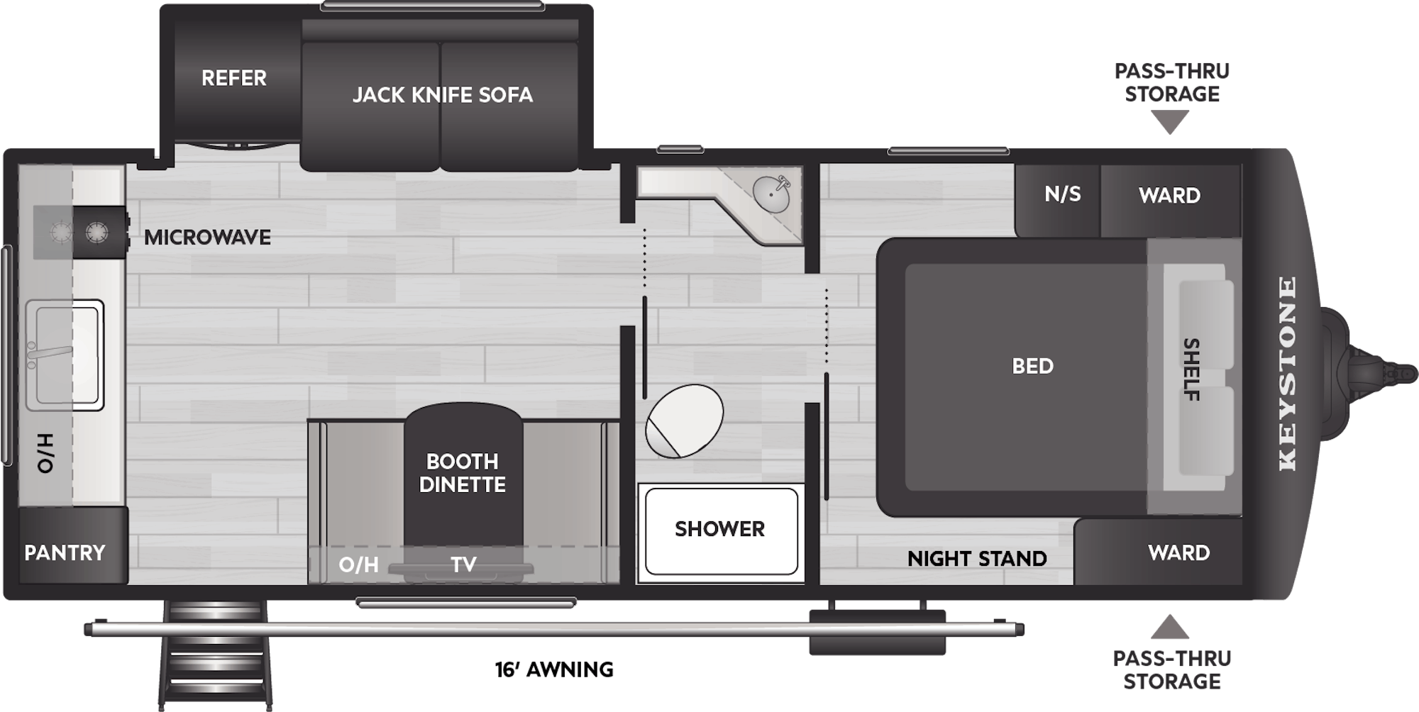 2026 Keystone Bullet Classic 21RKC floorplan