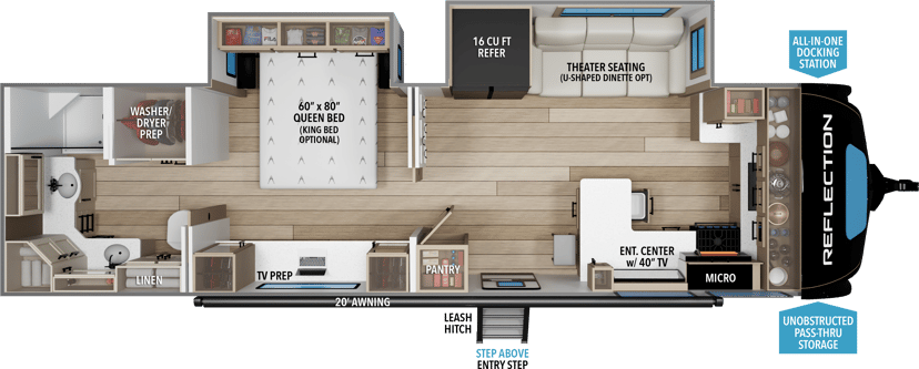 2026 Reflection Travel Trailer floor plan